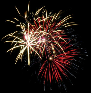 绚丽烟花绽放夜空