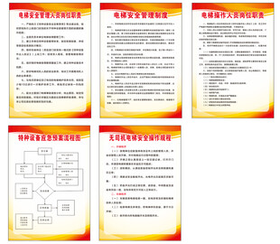 电梯安全管理制度牌