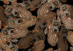 复古佩斯利花纹图案