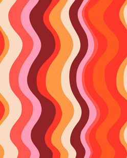 多彩波浪条纹图案背景