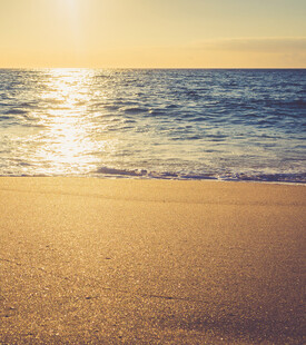 金色海滩上的美丽海景