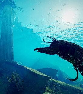 水下舞者的梦幻姿态