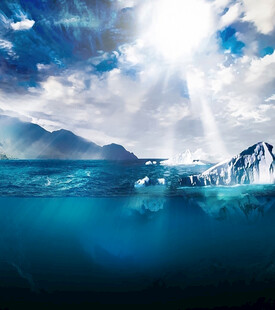 梦幻山海交融的奇幻景致