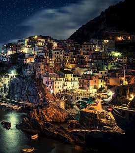 意大利五渔村美丽夜景