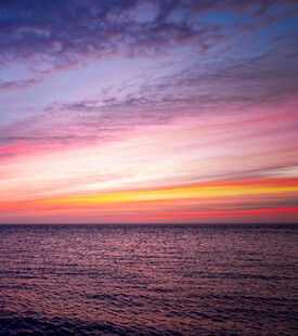 海上绚丽晚霞美景