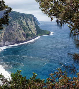 壮丽海岸风光蓝色海洋美景