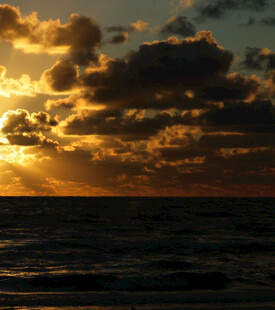 海上壮丽日落美景