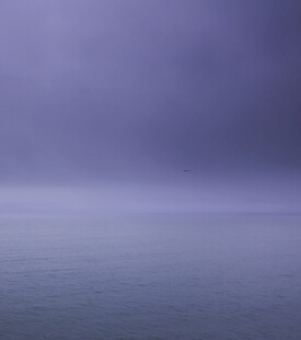 宁静紫色海洋天空景象