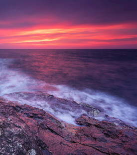 海边壮丽的日落美景