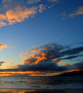 海边绚丽日落天空美景