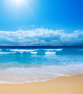 美丽海滨风光阳光沙滩海浪