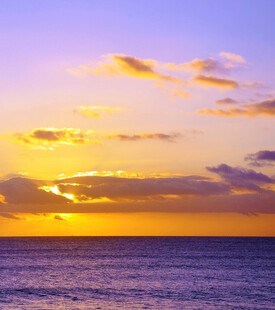 海上壮丽日落美景