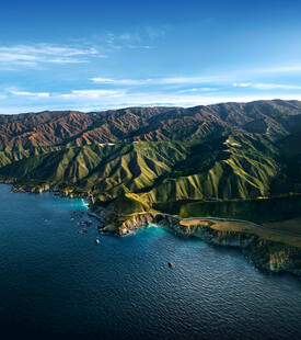 壮丽山海风光俯瞰图