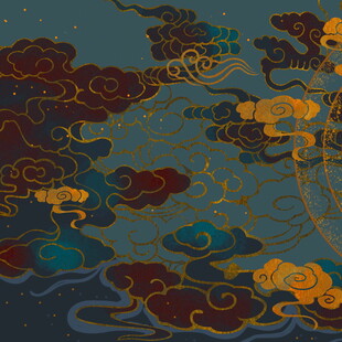 中式古典祥云图案
