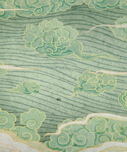 传统云纹图案纹理特写