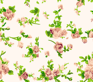 粉色花卉无缝图案背景