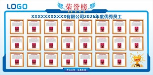 2026优秀员工展板