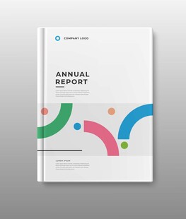 简约风格年度报告封面设计