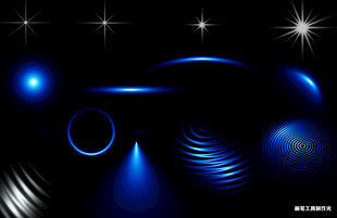 蓝色炫光舞台灯光宝石光