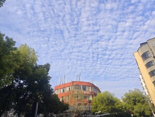 城市中晴朗天空下的建筑