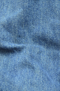 蓝色牛仔布料纹理特写