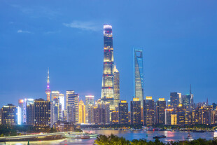 上海CBD地标都市夜景城市建筑