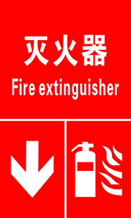 灭火器使用指示标识
