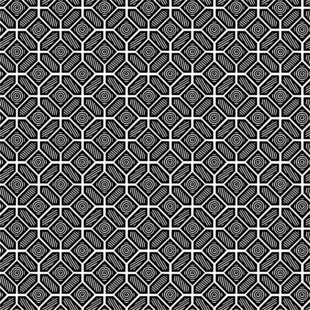 几何线条黑白无缝图案
