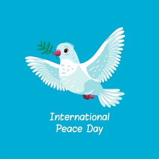 国际和平日和平鸽插画