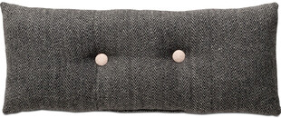 深灰色双纽扣装饰抱枕