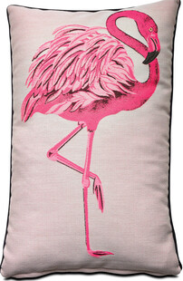 粉色火烈鸟图案抱枕