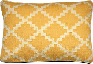 几何图案黄色抱枕