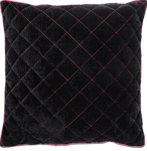 黑色菱格纹装饰抱枕