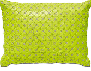 亮绿色几何图案装饰抱枕