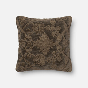 复古花纹棕色抱枕
