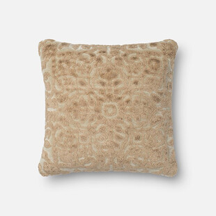 米色花纹方形抱枕