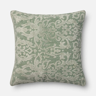 浅绿色花纹抱枕