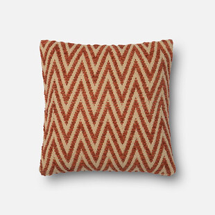 橙白锯齿纹抱枕