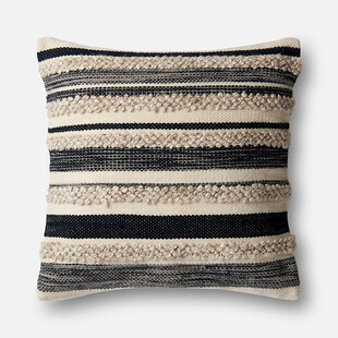 条纹编织抱枕