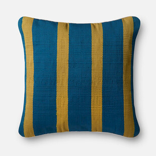 蓝黄条纹抱枕