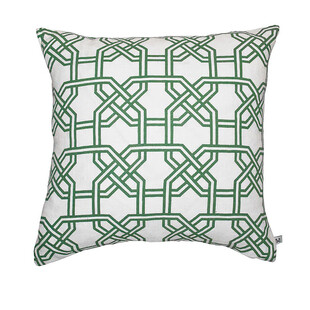 绿白几何图案抱枕