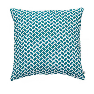 蓝白几何图案抱枕