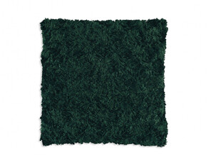 深绿色毛绒方形织物