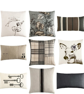 多样风格抱枕组合展示