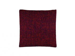 酒红色格子抱枕