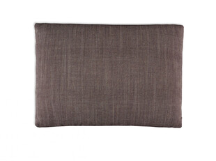 棕色亚麻质感方形抱枕