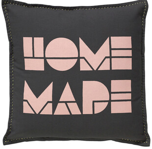 自制风黑色字母装饰抱枕