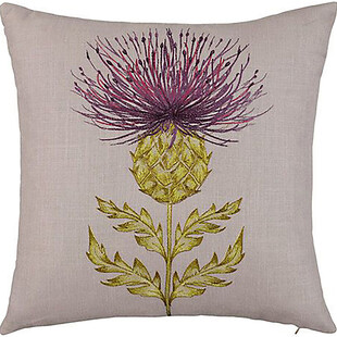 刺绣蓟花图案抱枕