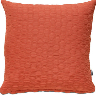 橙红色针织纹理抱枕
