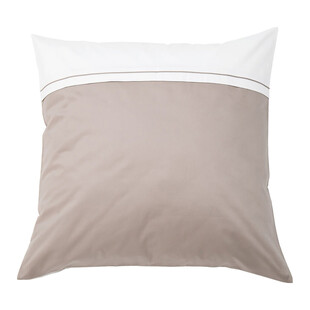 浅棕白边简约风枕套